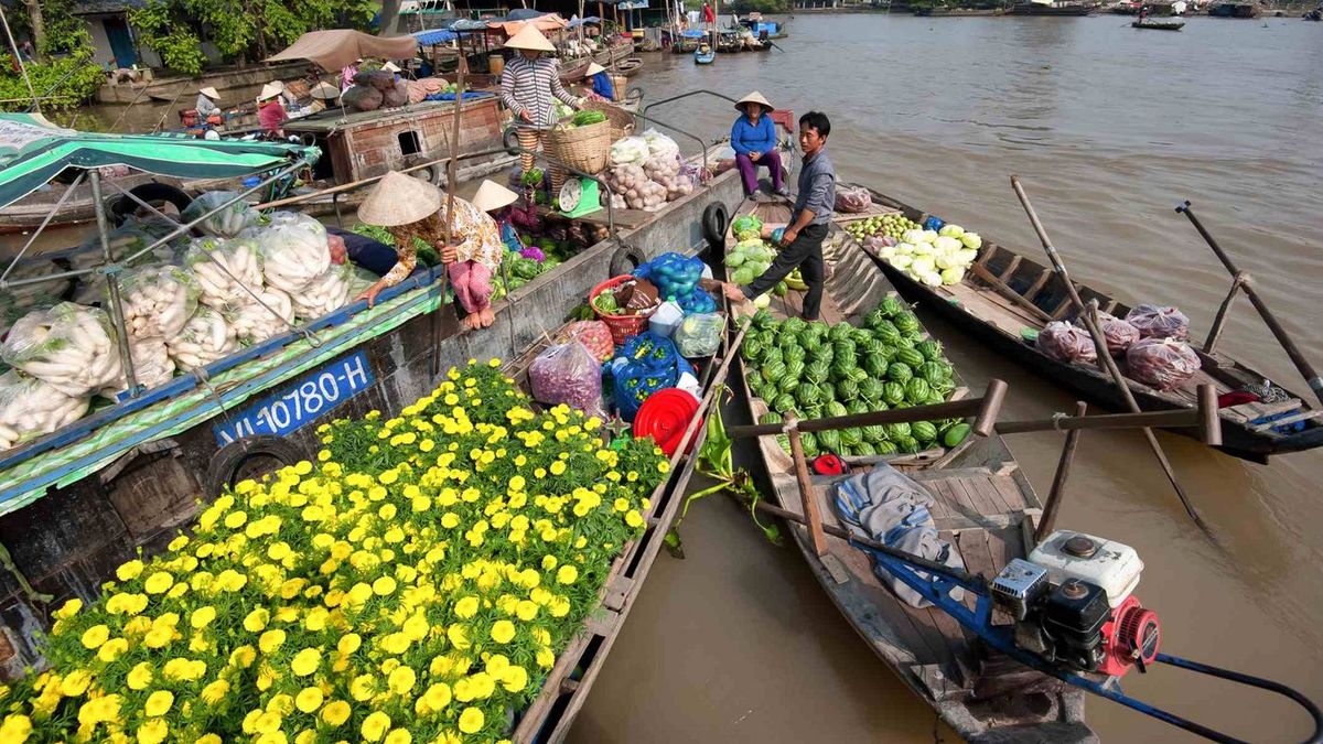 Cai Rang floating market