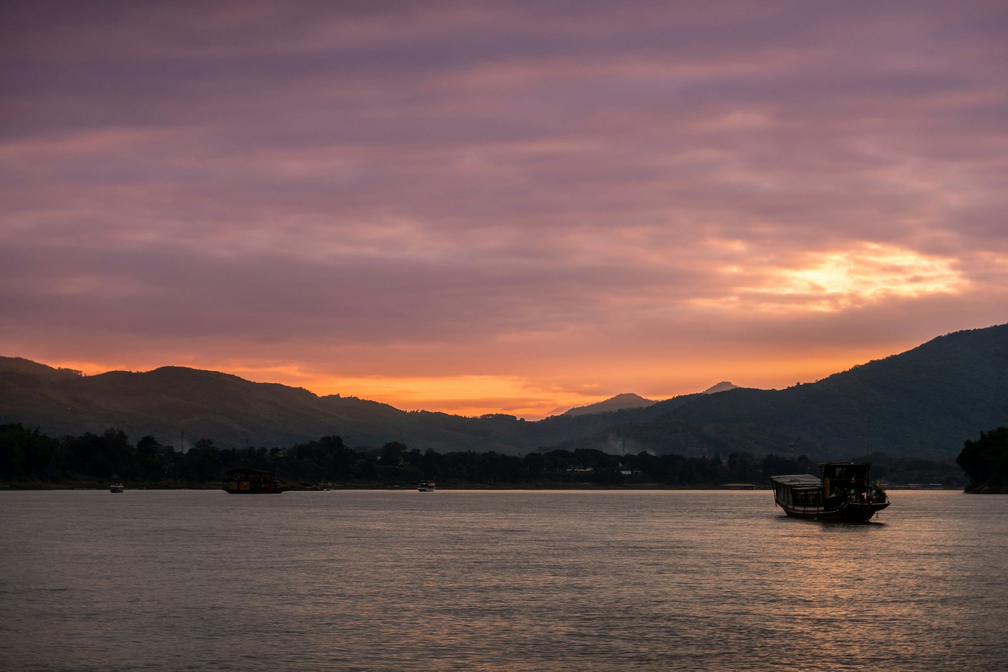 Mekong River at sunset