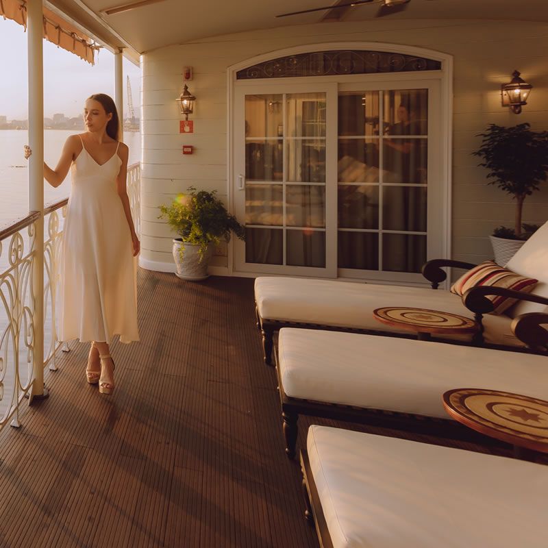 Promenade deck at golden hour